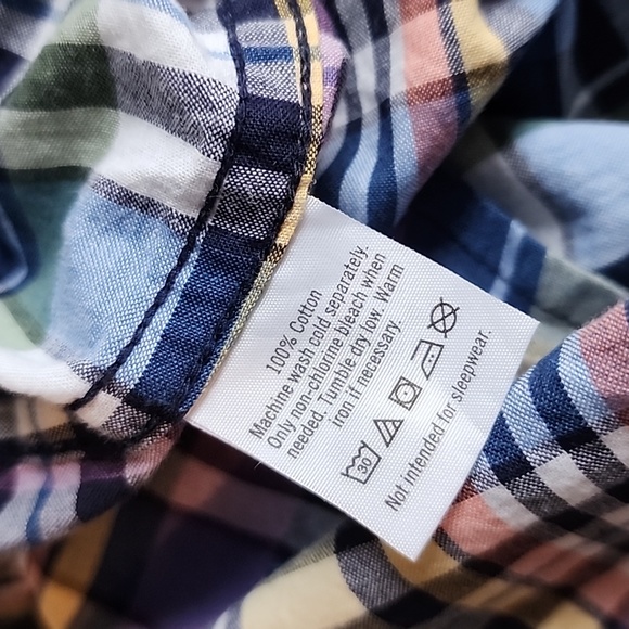 Janie & Jack long sleeve button down plaid shirt size 5 - Picture 8 of 8